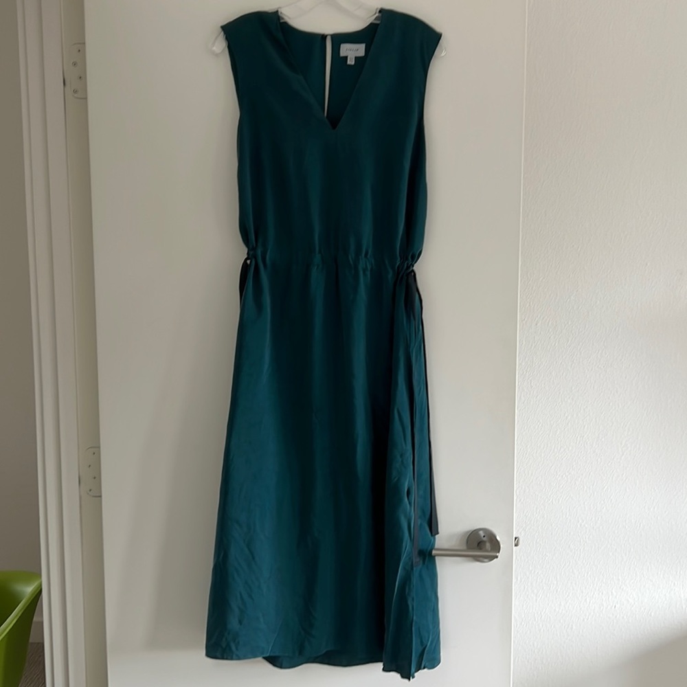 Jigsaw London sleeveless teal green dress